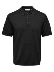 ONLY & SONS Koszulka polo "Onsgarson" w kolorze czarnym rozmiar: M. Czarne koszulki polo męskie Only & Sons, m, bez wzorów, bez ramiączek. Za 88.64 zł.