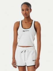 Karl Lagerfeld Jeans Top B2W17087 Biały Slim Fit. Białe topy damskie Karl Lagerfeld Jeans, m, bez wzorów, z jeansu, bez ramiączek. Za 206.99 zł.