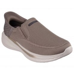Buty Skechers Slade Deacon 210887TPE beżowy. Brązowe buty sportowe na co dzień męskie z gumy, bez zapięcia, trekkingowe. Za 594.89 zł.