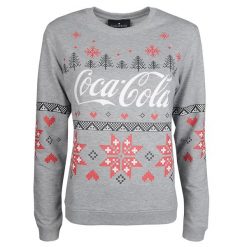 Sugarbird Bluza "Coca-Cola" | CC18AW7130803 / Forcett Snowflake Coca-Cola | Kobieta | Szary. Szare bluzy bez kaptura damskie Sugarbird, m, z bawełny. W wyprzedaży za 129.00 zł.