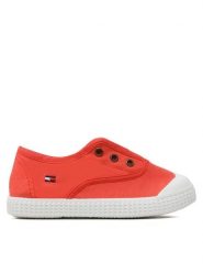 Tommy Hilfiger Trampki Low Cut Easy-On Sneaker T1X9-32824-0890 S Koralowy. Pomarańczowe trampki i tenisówki chłopięce Tommy Hilfiger, bez wzorów, z materiału, bez zapięcia. Za 229.99 zł.