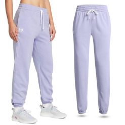 Spodnie dresowe damskie Under Armour Rival Terry Joggers joggery. Fioletowe spodnie dresowe damskie Under Armour, l, bez wzorów, z dresówki. W wyprzedaży za 227.45 zł.