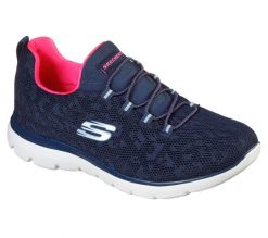 Buty do chodzenia damskie Skechers Summits Leopard Spot. Czerwone buty sportowe na co dzień damskie Skechers, bez wzorów, z gumy, trekkingowe. Za 249.99 zł.