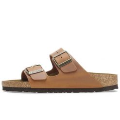 Sandały Birkenstock Arizona, Skóra Olejowana Dorosłych. Brązowe sandały męskie Birkenstock, z materiału, bez zapięcia. Za 515.20 zł.
