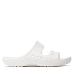 Klapki Crocs. Białe klapki damskie Crocs, bez wzorów, bez obcasa. Za 149.99 zł.