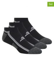 Skechers Skarpety (3 pary) w kolorze czarno-szarym rozmiar: 43-46. Czarne skarpetki męskie Skechers, bez wzorów, ze splotem. Za 21.99 zł.