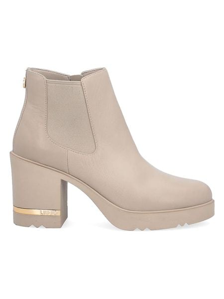 Liu Jo Skórzane botki w kolorze beżowym rozmiar: 40. Brązowe botki damskie Liu Jo, ze skóry, eleganckie, bez obcasa, bez zapięcia. Za 387.44 zł.