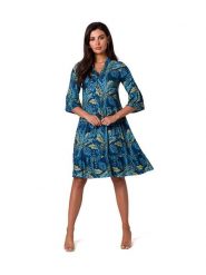 Be Wear Sukienka w kolorze turkusowym rozmiar: XXL. Niebieskie sukienki damskie Be Wear, xxl, bez wzorów, bez kołnierzyka, bez ramiączek, mini, rozkloszowane. Za 148.61 zł.