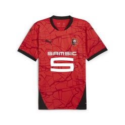 Męska domowa koszulka Stade Rennais F.C. 24/25 PUMA Red Black. Czarne t-shirty sportowe męskie Puma, m, bez ramiączek, do piłki nożnej. Za 449.00 zł.