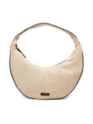 Calvin Klein Torebka Pinched Raffia Large Shoulder Ba LV04F3060G Beżowy. Brązowe torebki klasyczne damskie CALVIN KLEIN, bez wzorów, z tworzywa sztucznego, bez dodatków. Za 399.99 zł.