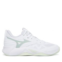 Buty halowe Mizuno. Białe buty sportowe na co dzień damskie Mizuno, bez wzorów, mizuno wave. Za 469.99 zł.
