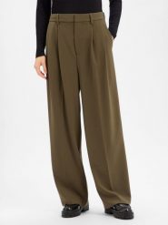 MOS MOSH spodnie plisowane - MMCharlize Kobiety zielony, 36. Zielone spodnie materiałowe damskie Mos Mosh, bez wzorów, z syntetyku, biznesowe. Za 379.95 zł.