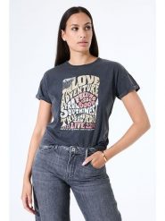 Garcia Koszulka w kolorze antracytowym rozmiar: L. Czarne bluzki damskie Garcia, l, bez wzorów, z bawełny, bez kołnierzyka. Za 78.99 zł.