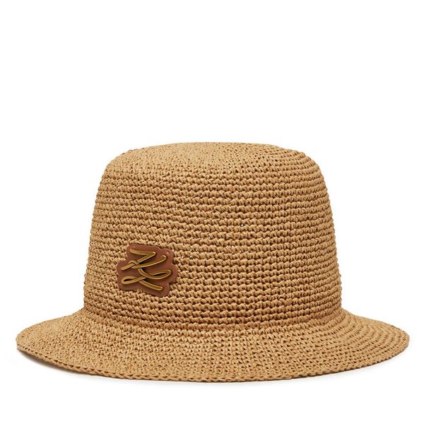 Kapelusz KARL LAGERFELD. Brązowe kapelusze damskie Karl Lagerfeld, bez wzorów. Za 369.99 zł.