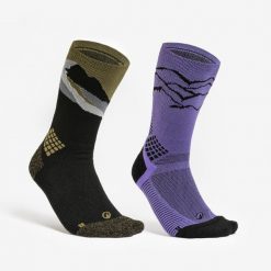 Skarpety turystyczne Quechua Hike 500 długie Limit. x 2 pary. Skarpetki damskie QUECHUA, bez wzorów, z elastanu. Za 79.99 zł.