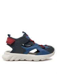 Geox Sandały J Sandal Airadyum Bo J45F1E 0ME15 C0735 M Granatowy. Niebieskie sandały chłopięce Geox, ze skóry, bez zapięcia. Za 209.99 zł.