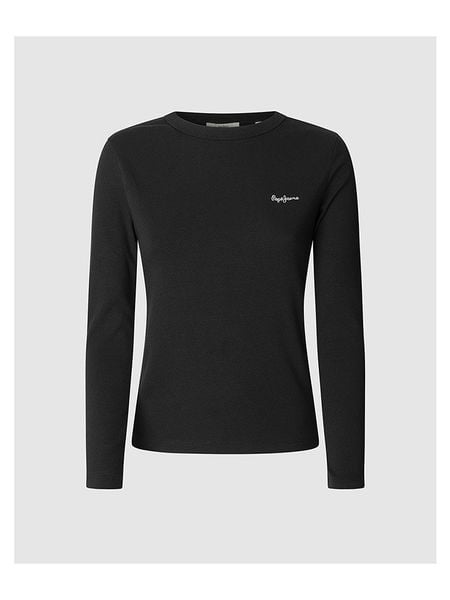 Pepe Jeans Koszulka "Betina" w kolorze czarnym rozmiar: S. Czarne bluzki damskie Pepe Jeans, s, bez wzorów, z jeansu, bez kołnierzyka. Za 104.99 zł.