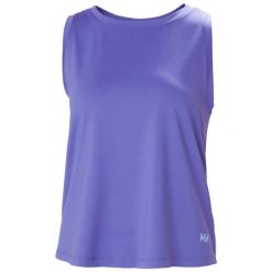 Damski tank top Helly Hansen Tech Split Back 2.0. Fioletowe topy damskie Helly Hansen, bez wzorów, bez kołnierzyka. Za 221.50 zł.