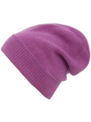 Zwillingsherz Kaszmirowa czapka beanie w kolorze fioletowym rozmiar: onesize. Różowe czapki zimowe damskie Zwillingsherz, z kaszmiru. Za 171.28 zł.