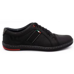 Olivier Buty męskie skórzane casual 238GT czarne. Czarne buty wizytowe męskie ze skóry, bez zapięcia. Za 319.69 zł.