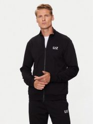 EA7 Emporio Armani Bluza 8NPM31 PJVRZ 1200 Czarny Regular Fit. Czarne bluzy bez kaptura męskie EA7 Emporio Armani, m, z bawełny. Za 449.99 zł.