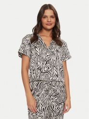 Hunkemöller Koszulka piżamowa Peppers 206526 Czarny Regular Fit. Czarne koszule nocne damskie Hunkemöller, bez wzorów, z syntetyku. Za 79.99 zł.