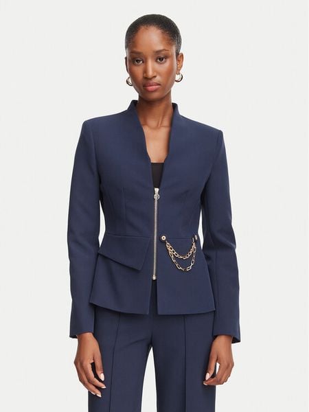 Rinascimento Marynarka CFC0130160003 Granatowy Slim Fit. Niebieskie marynarki i żakiety damskie RINASCIMENTO, xs, bez wzorów, z syntetyku. Za 944.99 zł.