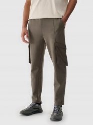 SPODNIE MĘSKIE 4F CASUAL CARGO S TTROM0990. Brązowe spodnie materiałowe męskie 4f, bez wzorów, casualowe. Za 169.99 zł.