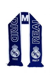Szalik kibicowski dwustronny Real Madryt. Szaliki męskie Real Madrid, bez wzorów, z materiału. Za 119.00 zł.