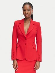 Elisabetta Franchi Marynarka GI-274-66E2-V670 Czerwony Slim Fit. Czerwone marynarki i żakiety damskie Elisabetta Franchi, bez wzorów, z syntetyku. Za 2,869.00 zł.
