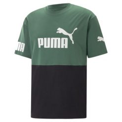 Koszulka Sportowa Męska Puma Power Colorblock. Czarne t-shirty sportowe męskie Puma, l, z bawełny, bez ramiączek, na fitness i siłownię. Za 155.40 zł.