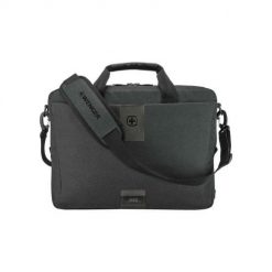 Teczka na laptopa z przegrodą na tablet - szara. Szare walizki męskie Wenger, bez wzorów. Za 232.99 zł.