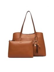 Guess Torebka HWBG97 35230 Brązowy jasny. Brązowe torebki klasyczne damskie Guess, z aplikacjami, ze skóry, bez dodatków. Za 634.99 zł.