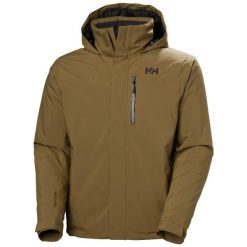 Kurtka narciarska Helly Hansen Crewser. Brązowe kurtki męskie Helly Hansen, m, bez wzorów, bez kaptura, narciarskie. Za 1,044.50 zł.