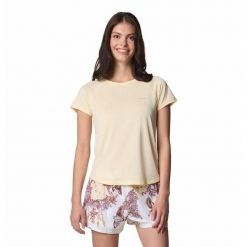 Columbia Koszulka Bogata Bay 2072571758. Żółte bluzki sportowe damskie Columbia, xs, bez wzorów, bez ramiączek. Za 129.99 zł.