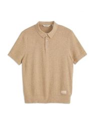 Scotch & Soda Koszulka polo w kolorze beżowym rozmiar: L. Brązowe koszulki polo męskie Scotch & Soda, l, bez wzorów, z bawełny, bez ramiączek. Za 113.99 zł.
