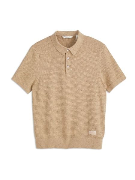 Scotch & Soda Koszulka polo w kolorze beżowym rozmiar: L. Brązowe koszulki polo męskie Scotch & Soda, l, bez wzorów, z bawełny, bez ramiączek. Za 113.99 zł.