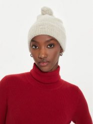 Calvin Klein Czapka Embroidery Airy K60K612586 Beżowy. Brązowe czapki zimowe damskie CALVIN KLEIN, z materiału. Za 219.99 zł.