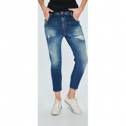Diesel - Jeansy Fayza. Niebieskie jeansy damskie Diesel, z obniżonym stanem. W wyprzedaży za 759.90 zł.