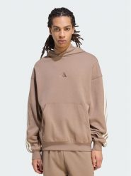 Adidas Bluza Kit 3-Stripes Hoodie KW2406 Beżowy Regular Fit. Brązowe bluzy bez kaptura męskie Adidas, m, z bawełny. Za 269.99 zł.