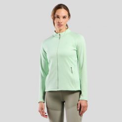 Bluza damska Odlo TENCIA Mid layer full zip. Zielone bluzy bez kaptura damskie Odlo, s, z polaru. Za 449.99 zł.