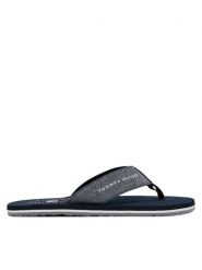 Tommy Hilfiger Japonki Chambray Beach Sandal FM0FM05570 Granatowy. Niebieskie klapki i japonki męskie Tommy Hilfiger, z materiału. Za 109.99 zł.