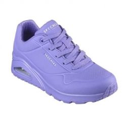 Buty do chodzenia damskie Skechers Uno Stand On Air. Fioletowe buty sportowe na co dzień damskie Skechers, bez wzorów, z gumy, trekkingowe. Za 396.65 zł.