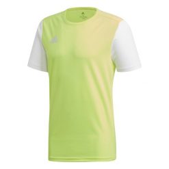 Koszulka piłkarska adidas Estro 19 JSY. Białe t-shirty sportowe męskie Adidas, m, z jersey, bez ramiączek, do piłki nożnej. Za 42.99 zł.
