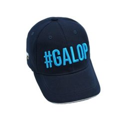 Czapka jeździecka z daszkiem GALOP WEAR #Galop z flagą Polski. Niebieskie czapki męskie GALOP WEAR, bez wzorów, z bawełny. Za 113.05 zł.