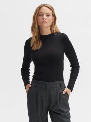 OPUS Sweter "Peffa" w kolorze czarnym rozmiar: 40. Czarne swetry klasyczne damskie Opus, z wełny, bez kołnierzyka. Za 136.13 zł.
