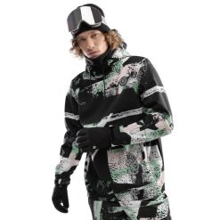 Kurtka snowboardowa męska W1 Crest. Brązowe kurtki męskie SIROKO, m, bez wzorów, z materiału, bez kaptura. Za 297.00 zł.