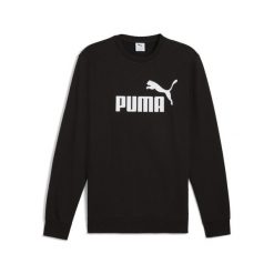 Męska bluza Essentials z logo No. 1 PUMA Black. Czarne bluzy bez kaptura męskie Puma, l, z gumy. Za 196.38 zł.