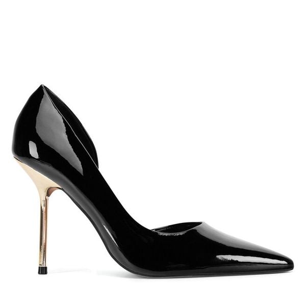 Szpilki Nine West. Czarne szpilki Nine West, bez wzorów, bez obcasa. Za 249.99 zł.