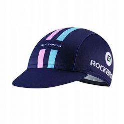 Czapka kolarska z daszkiem pod kask Rockbros MZ10010 - fioletowa. Niebieskie czapki męskie ROCKBROS, bez wzorów, z materiału, sportowe. Za 32.66 zł.